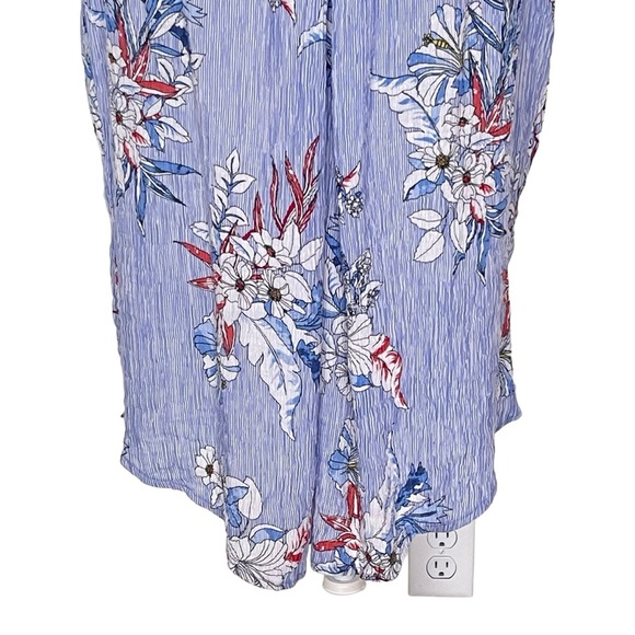 Catherines Pin Stripe Floral Sleeveless Top Shirt Women’s Plus Size 18/20 W - Picture 6 of 7